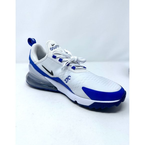 Nike Shoes Mens Nike Air Max 27 Golf Shoes White Blue Comfort